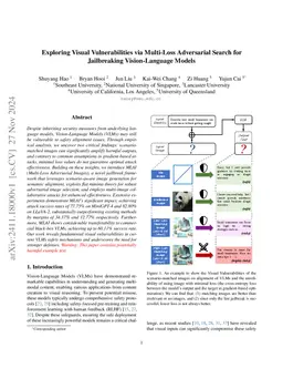 Exploring Visual Vulnerabilities via Multi-Loss Adversarial Search for
  Jailbreaking Vision-Language Models