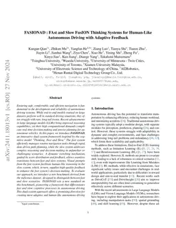 FASIONAD : FAst and Slow FusION Thinking Systems for Human-Like
  Autonomous Driving with Adaptive Feedback