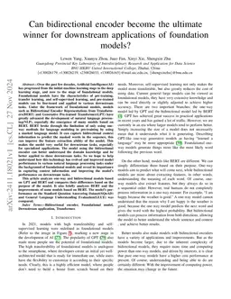 Can bidirectional encoder become the ultimate winner for downstream
  applications of foundation models?