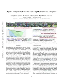 HyperGLM: HyperGraph for Video Scene Graph Generation and Anticipation