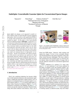 SmileSplat: Generalizable Gaussian Splats for Unconstrained Sparse
  Images