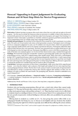 Howzat? Appealing to Expert Judgement for Evaluating Human and AI
  Next-Step Hints for Novice Programmers