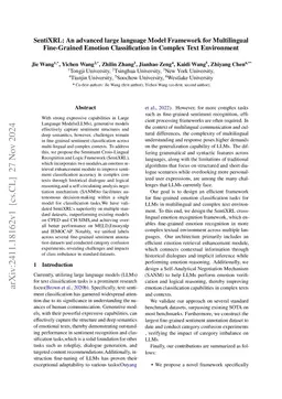 SentiXRL: An advanced large language Model Framework for Multilingual
  Fine-Grained Emotion Classification in Complex Text Environment