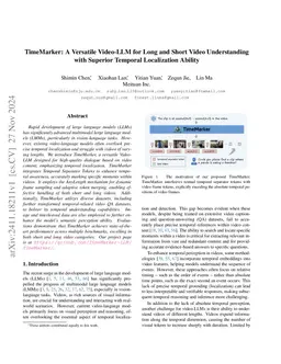 TimeMarker: A Versatile Video-LLM for Long and Short Video Understanding
  with Superior Temporal Localization Ability