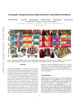 SharpDepth: Sharpening Metric Depth Predictions Using Diffusion
  Distillation