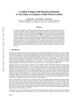 Certified Training with Branch-and-Bound for Lyapunov-stable Neural Control