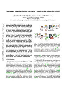 Neutralizing Backdoors through Information Conflicts for Large Language
  Models