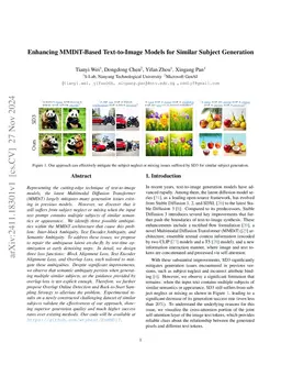 Enhancing MMDiT-Based Text-to-Image Models for Similar Subject
  Generation