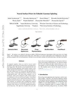 Neural Surface Priors for Editable Gaussian Splatting