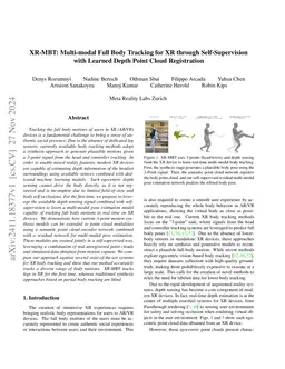 XR-MBT: Multi-modal Full Body Tracking for XR through Self-Supervision
  with Learned Depth Point Cloud Registration
