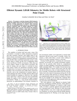 Efficient Dynamic LiDAR Odometry for Mobile Robots with Structured Point
  Clouds
