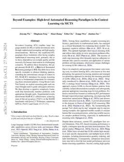 Beyond Examples: High-level Automated Reasoning Paradigm in In-Context Learning via MCTS