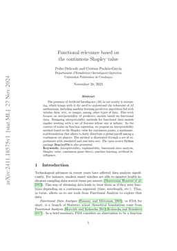 Functional relevance based on the continuous Shapley value