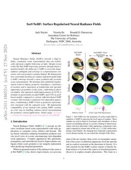 Surf-NeRF: Surface Regularised Neural Radiance Fields