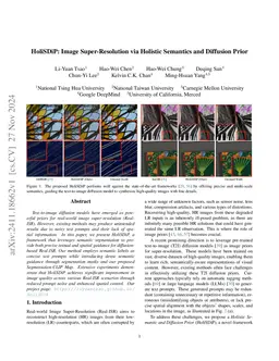 HoliSDiP: Image Super-Resolution via Holistic Semantics and Diffusion
  Prior