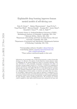 Explainable deep learning improves human mental models of self-driving cars