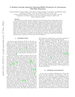 A Machine Learning Approach Capturing Hidden Parameters in Autonomous
  Thin-Film Deposition