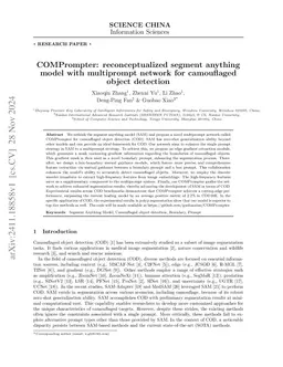 COMPrompter: reconceptualized segment anything model with multiprompt
  network for camouflaged object detection
