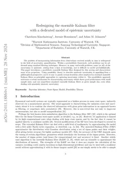 Redesigning the ensemble Kalman filter with a dedicated model of
  epistemic uncertainty