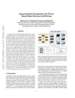 Improving Batch Normalization with TTA for Robust Object Detection in
  Self-Driving