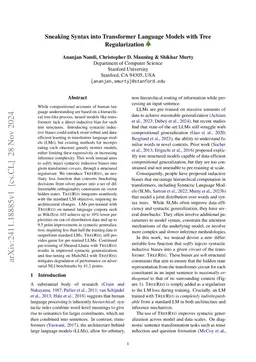 Sneaking Syntax into Transformer Language Models with Tree Regularization