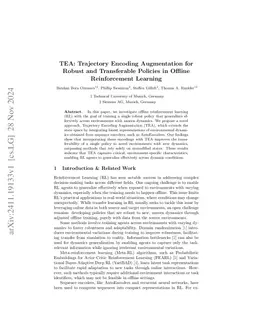 TEA: Trajectory Encoding Augmentation for Robust and Transferable Policies in Offline Reinforcement Learning