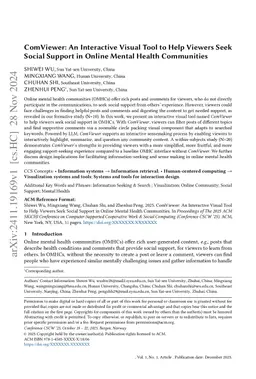 ComViewer: An Interactive Visual Tool to Help Viewers Seek Social
  Support in Online Mental Health Communities