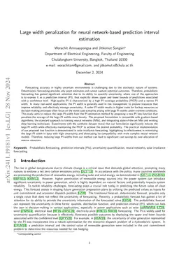 Large width penalization for neural network-based prediction interval
  estimation