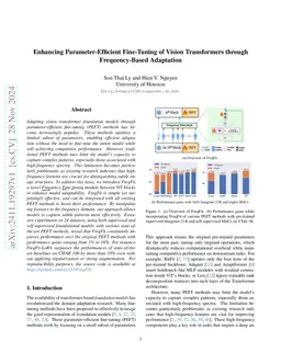 Enhancing Parameter-Efficient Fine-Tuning of Vision Transformers through
  Frequency-Based Adaptation