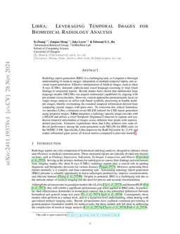 Libra: Leveraging Temporal Images for Biomedical Radiology Analysis
