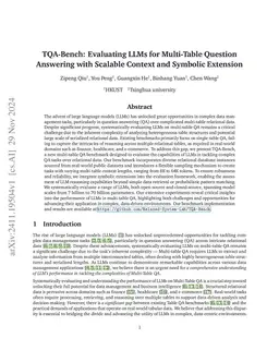 TQA-Bench: Evaluating LLMs for Multi-Table Question Answering with
  Scalable Context and Symbolic Extension
