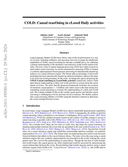 COLD: Causal reasOning in cLosed Daily activities