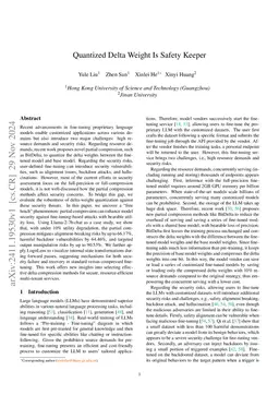 Quantized Delta Weight Is Safety Keeper