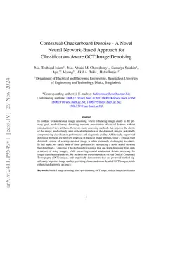 Contextual Checkerboard Denoise -- A Novel Neural Network-Based Approach
  for Classification-Aware OCT Image Denoising