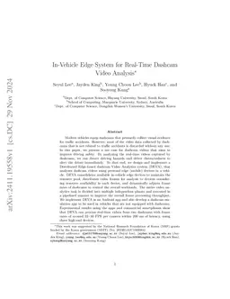 In-Vehicle Edge System for Real-Time Dashcam Video Analysis