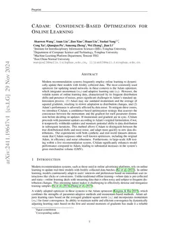 CAdam: Confidence-Based Optimization for Online Learning