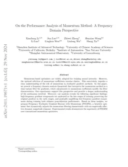 On the Performance Analysis of Momentum Method: A Frequency Domain Perspective