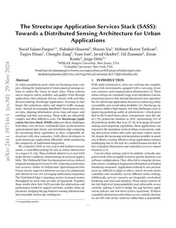 The Streetscape Application Services Stack (SASS): Towards a Distributed Sensing Architecture for Urban Applications