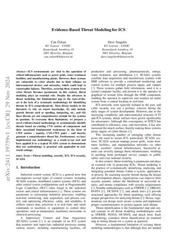 Evidence-Based Threat Modeling for ICS