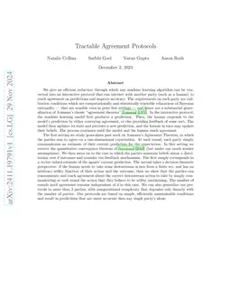 Tractable Agreement Protocols