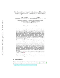 Feedback-driven object detection and iterative model improvement