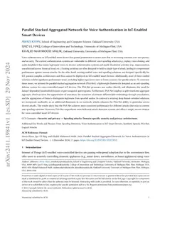 Parallel Stacked Aggregated Network for Voice Authentication in
  IoT-Enabled Smart Devices