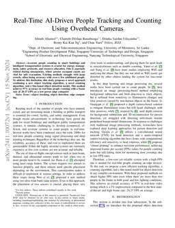 Real-Time AI-Driven People Tracking and Counting Using Overhead Cameras