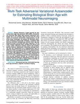 Multi-Task Adversarial Variational Autoencoder for Estimating Biological
  Brain Age with Multimodal Neuroimaging