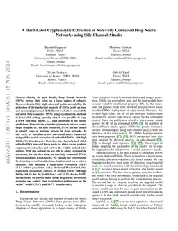 A Hard-Label Cryptanalytic Extraction of Non-Fully Connected Deep Neural
  Networks using Side-Channel Attacks