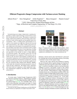 Efficient Progressive Image Compression with Variance-aware Masking