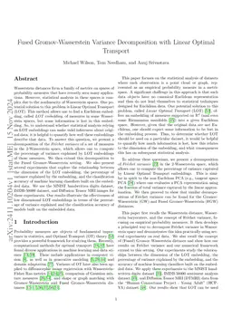 Fused Gromov-Wasserstein Variance Decomposition with Linear Optimal
  Transport