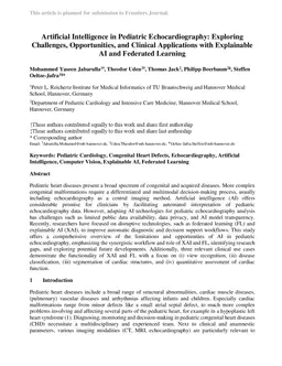 Artificial Intelligence in Pediatric Echocardiography: Exploring Challenges, Opportunities, and Clinical Applications with Explainable AI and Federated Learning