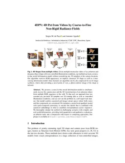 4DPV: 4D Pet from Videos by Coarse-to-Fine Non-Rigid Radiance Fields