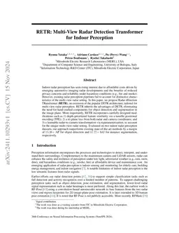 RETR: Multi-View Radar Detection Transformer for Indoor Perception